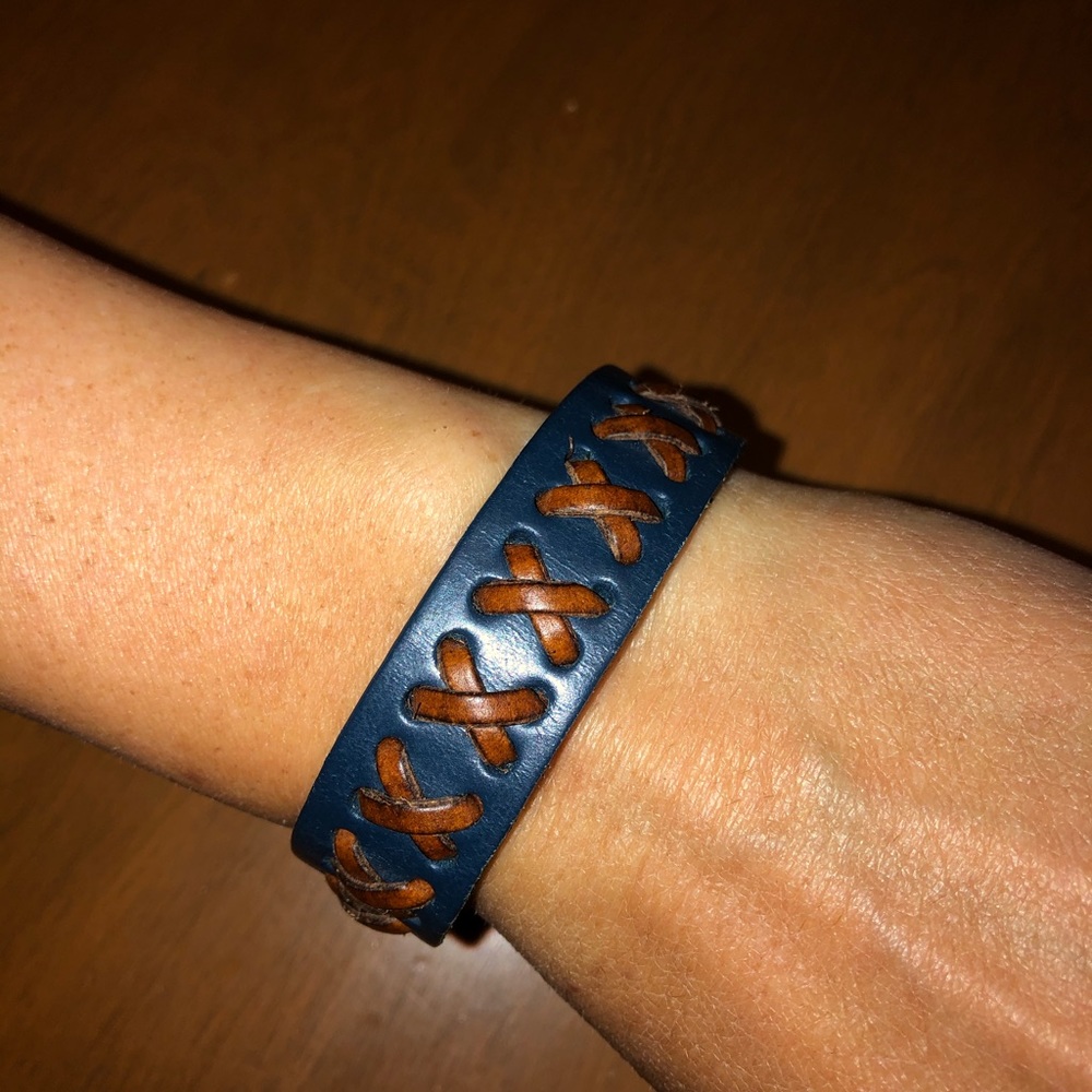Faux leather bracelet